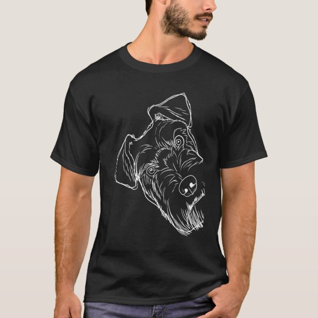 T-shirt Funny Chien Schnauzer (Devant)