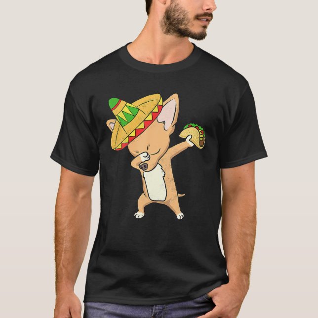 T-shirt Funny Chihuahua Chiang Taco Dabbing Cinco De (Devant)