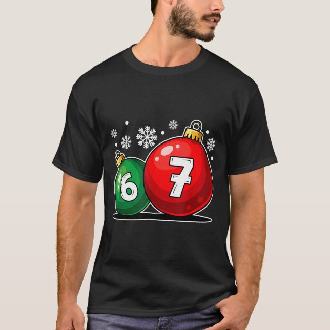 T-shirt Funny Christmas 67 Six Seven Meme Gen Alpha Slang  (Devant)