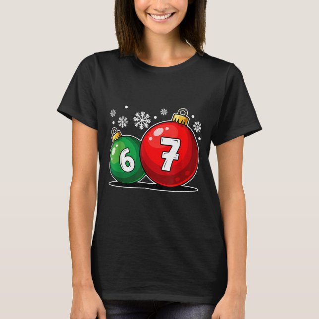 T-shirt Funny Christmas 67 Six Seven Meme Gen Alpha Slang  (Devant)