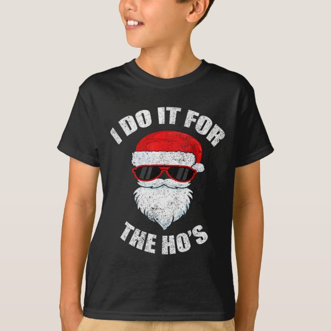 T-shirt Funny Christmas Adult Naughty Dirty Pajama, Ho Pj, (Devant)