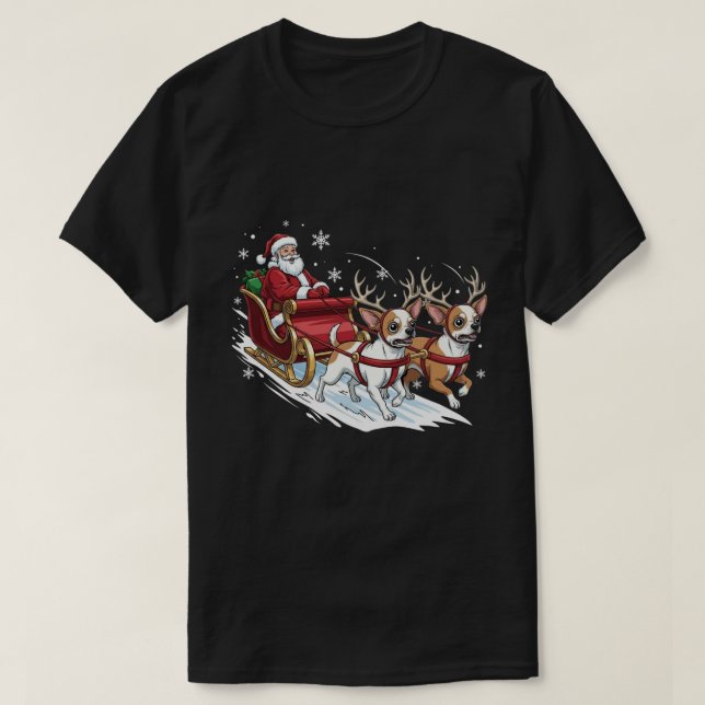 T-shirt Funny Christmas Chihuahua Dogs Lover Xmas (Design devant)