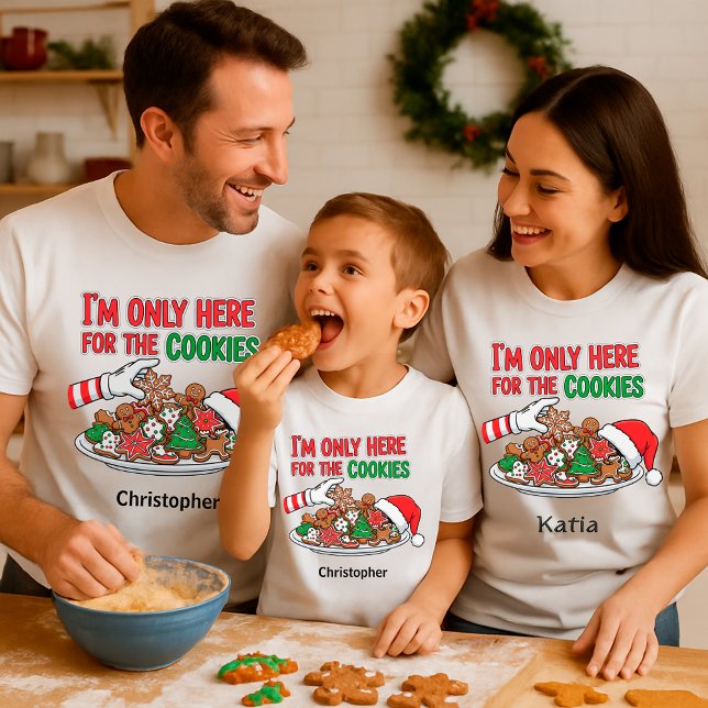 T-shirt Funny Christmas Cookies – Custom Name (Créateur téléchargé)