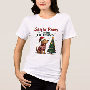T-shirt Funny Christmas Dog Tri-Blend Shirt
