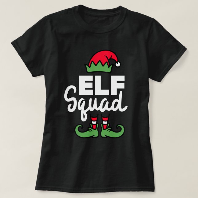 T-shirt Funny Christmas Elf Squad Family Matching  (Design devant)