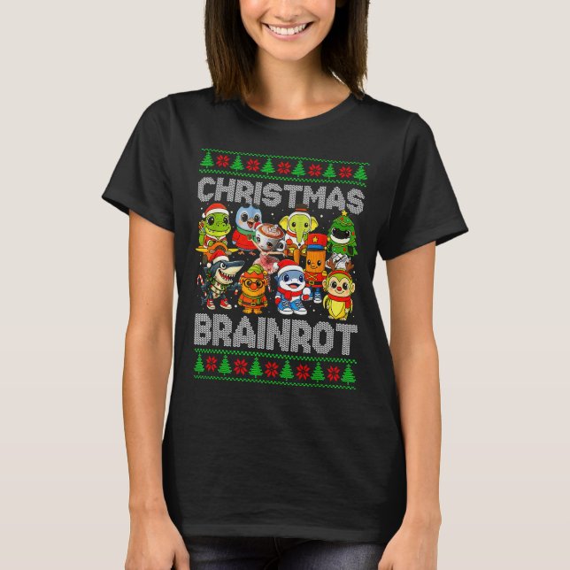 T-shirt Funny Christmas Italian Brain Rot Italian Brainrot (Devant)
