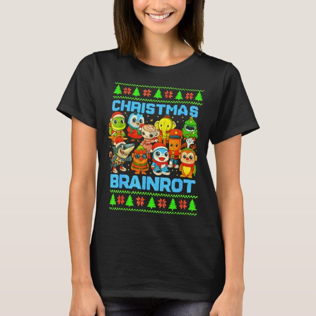 T-shirt Funny Christmas Italian Brain Rot Italian Brainrot (Devant)