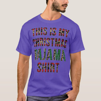 T-shirt Funny Christmas Leopard Plaid This Is My Christmas