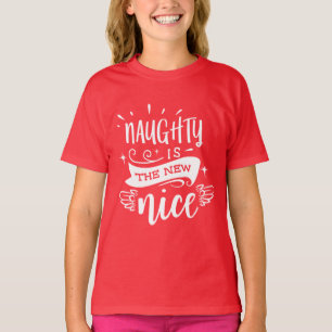 T-shirt Funny Christmas Naughty est le nouveau Monogramme 
