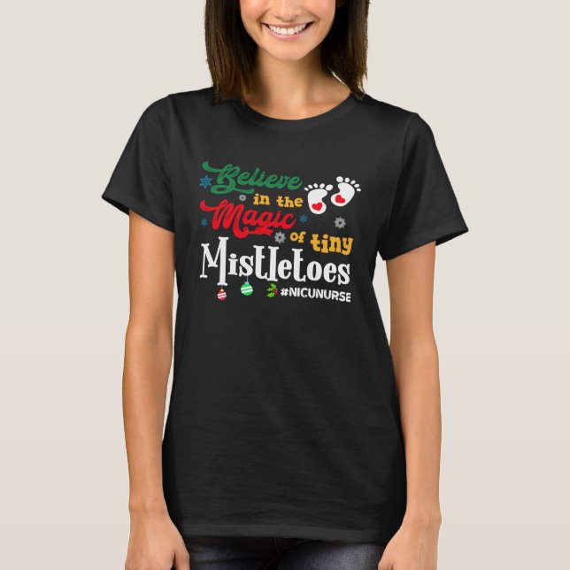 T-shirt Funny Christmas Shirt For NICU Nurses Xmas Team Ti (Devant)
