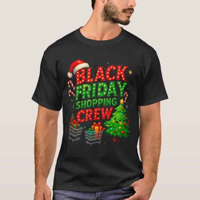 T-shirt Funny Christmas Shopng Crew  (Devant)