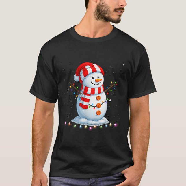 T-shirt Funny Christmas Snowman Tee Cute Santa Men Women K (Devant)