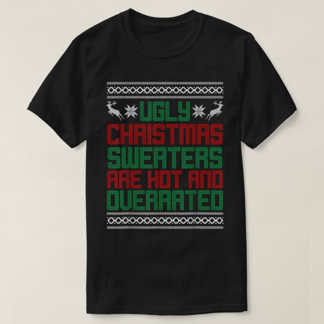 T-shirt Funny Christmasfor Ugly Sweater Party  (Design devant)