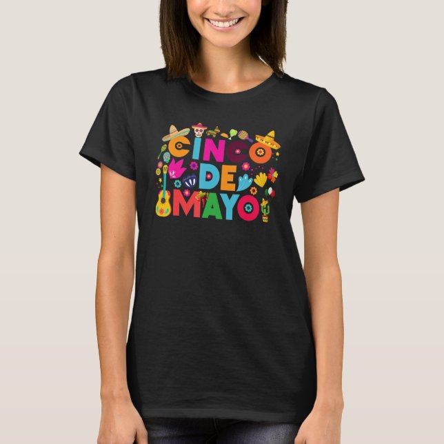 T-shirt Funny Cinco De Mayo let's Fiesta 5 De Mayo Viva Me (Devant)