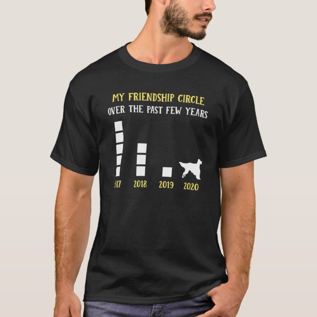 T-shirt Funny Circle Friendship Anglais Setter Apparel (Devant)