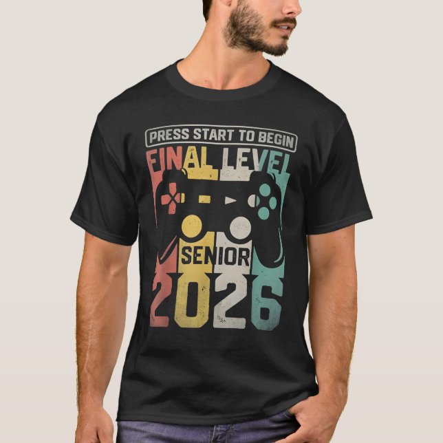 T-shirt Funny Class Of 2026 Gamer Senior 2026 Designs (Devant)
