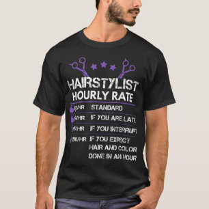T-shirt Funny Coiffeur Horaire Taux Barbier Cadeau Cadeau