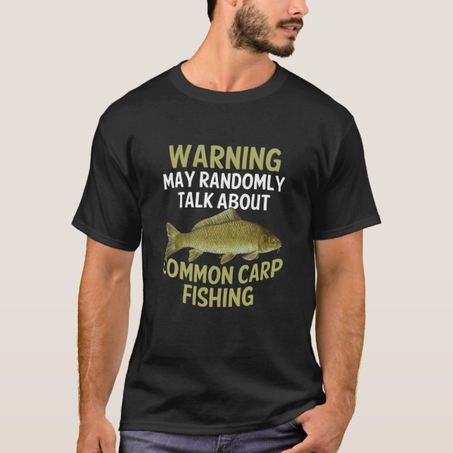 T-shirt Funny Common Carp Fishing Graphic Euro eau douce (Devant)