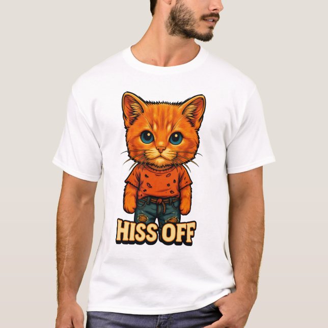 T-shirt Funny Cool  Cat Quote Tee (Devant)