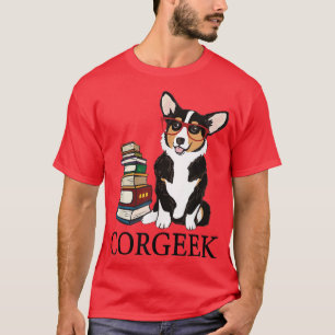 T-shirt Funny Corgeek Corgi Amoureux de les chiens Geek de
