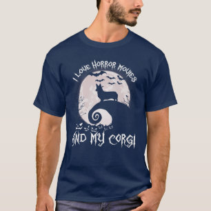 T-shirt Funny Corgi Amoureux des chiens J'Aime Les Films D