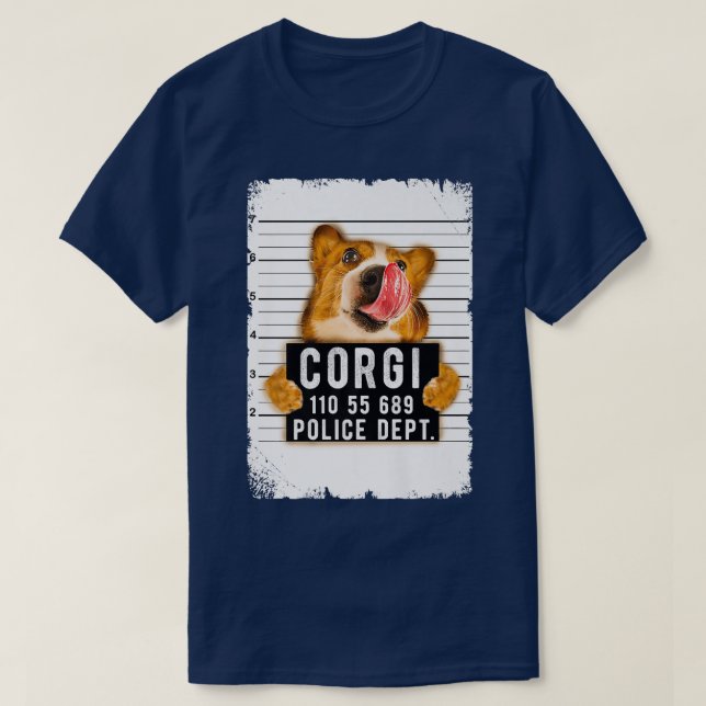 T-shirt Funny Corgi Mug Shot714 (Design devant)