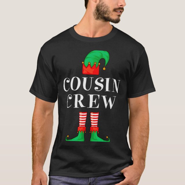 T-shirt Funny Cousin Crew Elf Christmas Elf Cousin Sweater (Devant)