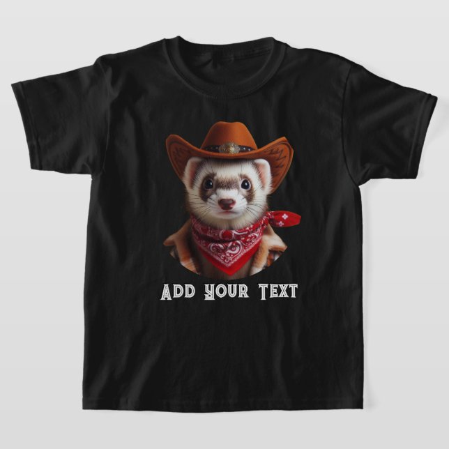 T-shirt Funny Cowboy Ferret style occidental (Poser)