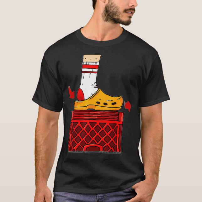 T-shirt Funny Crate Challenge Chaussure Diagramme glisser  (Devant)