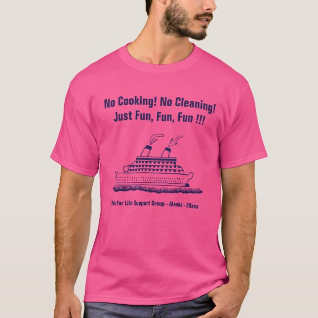 T-shirt Funny Cruise Ship Monogramme Groupe Événement Fun (Devant)