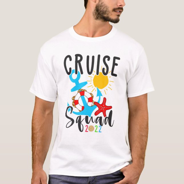 T-shirt Funny Cruise Squad 2022 Navigation Croisière Tropi (Devant)