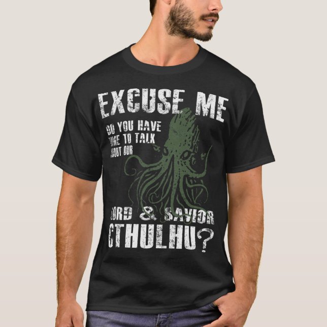 T-shirt Funny Cthulhu Ecuse Me friend (Devant)