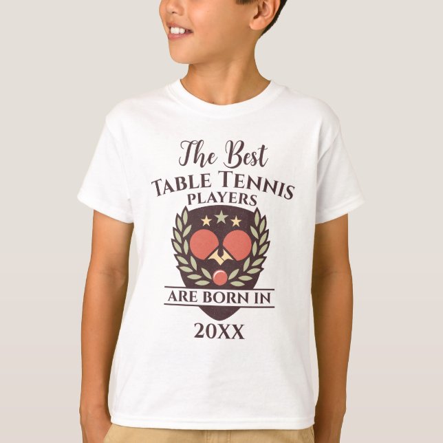 T-shirt Funny Custom Birth Année Anniversaire Nom Table Te (Devant)