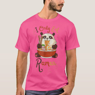 T-shirt FUNNY Cute Panda Ramen CITE COOL Je Ne Mange Que R