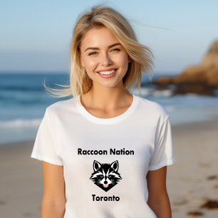 T-shirt Funny Cute Raccoon Nation Toronto LightColor