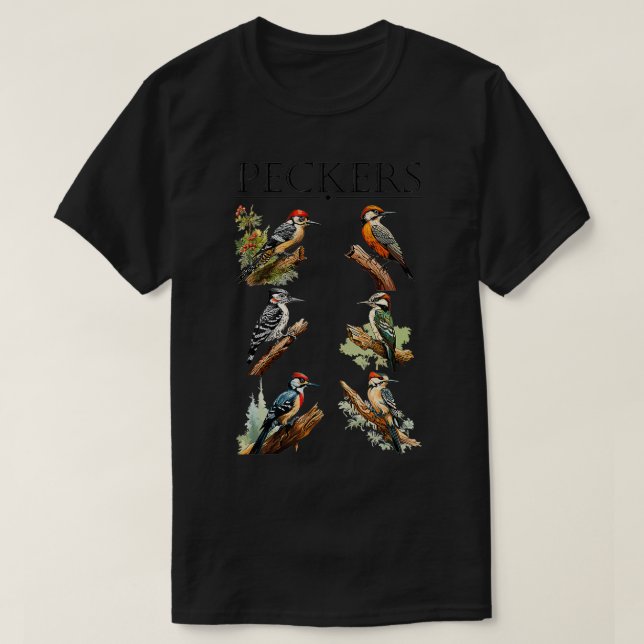 T-shirt Funny Cute s Peckers Adulte Oiseau Humour Nature P (Design devant)