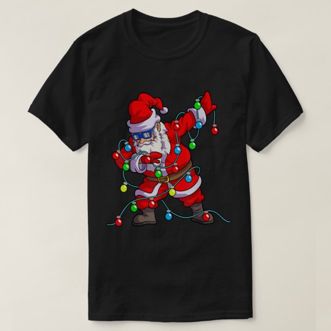 T-shirt Funny Dabbing Santa Christmas Design (Design devant)