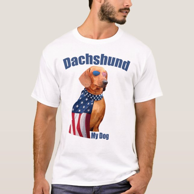T-shirt Funny Dachshund - Amoureux des chiens mignon (Devant)