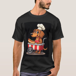 T-shirt Funny Dachshund Chien Hotdog Sandwich Weenie Sauci