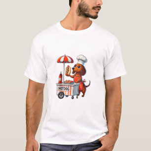 T-shirt Funny Dachshund Chien Weenie Saucisse Hotdog Sandw