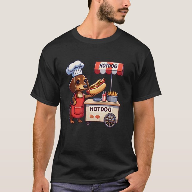 T-shirt Funny Dachshund Chien Weiner Saucisse Hotdog Sandw (Devant)