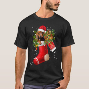 T-shirt Funny Dachshund Dans Le Choc Noël Noël Noël Noël N