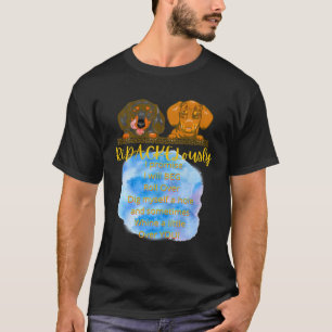T-SHIRT FUNNY DACHSHUND PET DAD WIENER CHIEN MOM JE PROMET