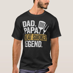 T-shirt Funny Daddy Papa Fumeur de viande Légende Cool Ret