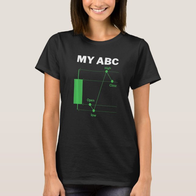 T-shirt Funny Day Trading Quote My ABC Stockbroker Market  (Devant)