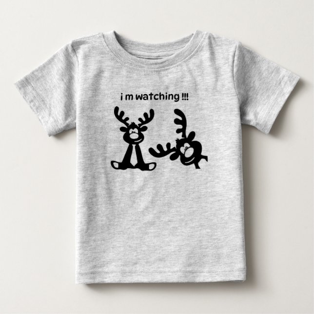 T-SHIRT FUNNY DEER I M WATCHING FOR KID (Front)