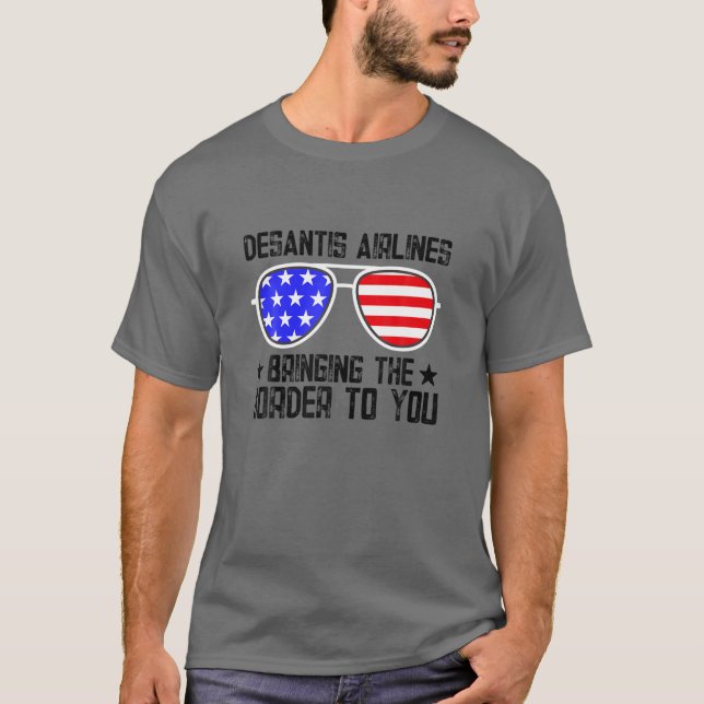 T-shirt Funny Desantis Airlines 2022 (Devant)