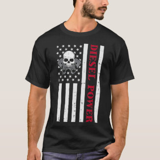 T-shirt Funny Diesel Mécanique Moto American Diesel P