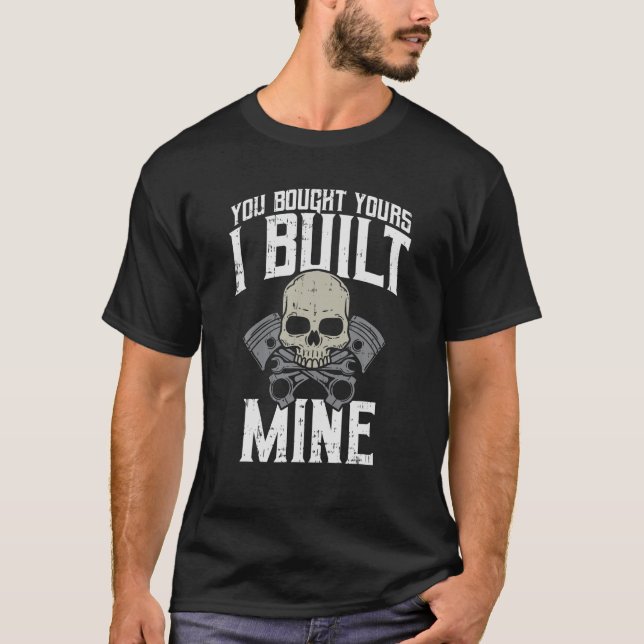 T-shirt Funny Diesel Mécanique Motocyclette Acheté Votre B (Devant)
