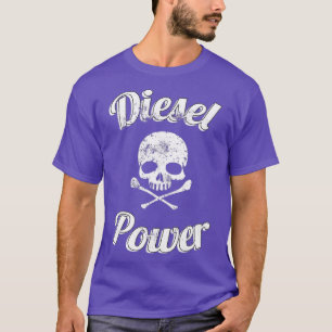 T-shirt Funny Diesel Power Skull Turbo Diesels Camions